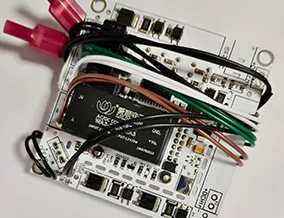 PCB assembly with wiring harness