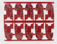 2 layer shaped red PCB